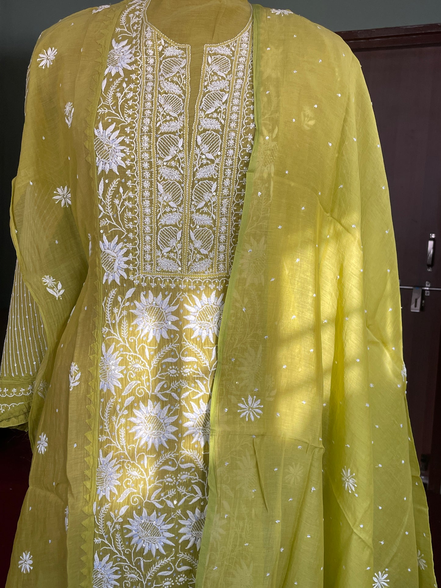 Light Green Chikankari Suit Set