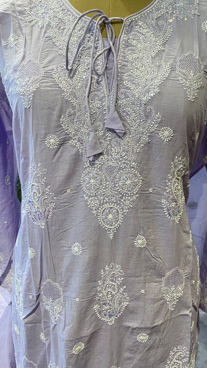 Semistitched Cotton Suit Set