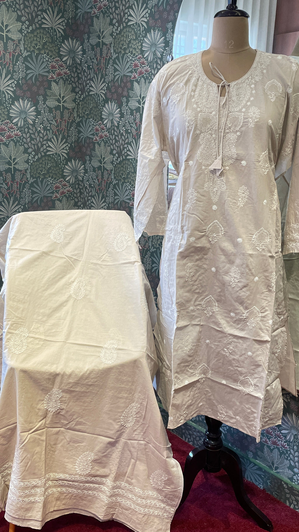 Semistitched Cotton Suit Set