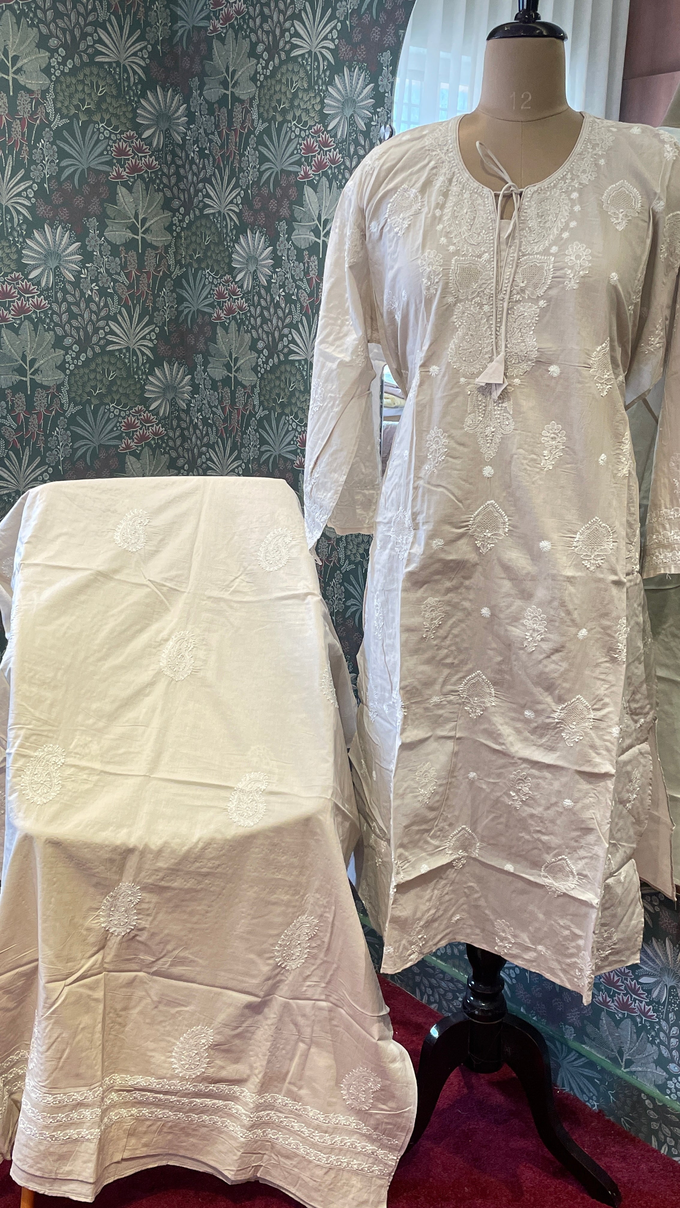 Semistitched Cotton Suit Set