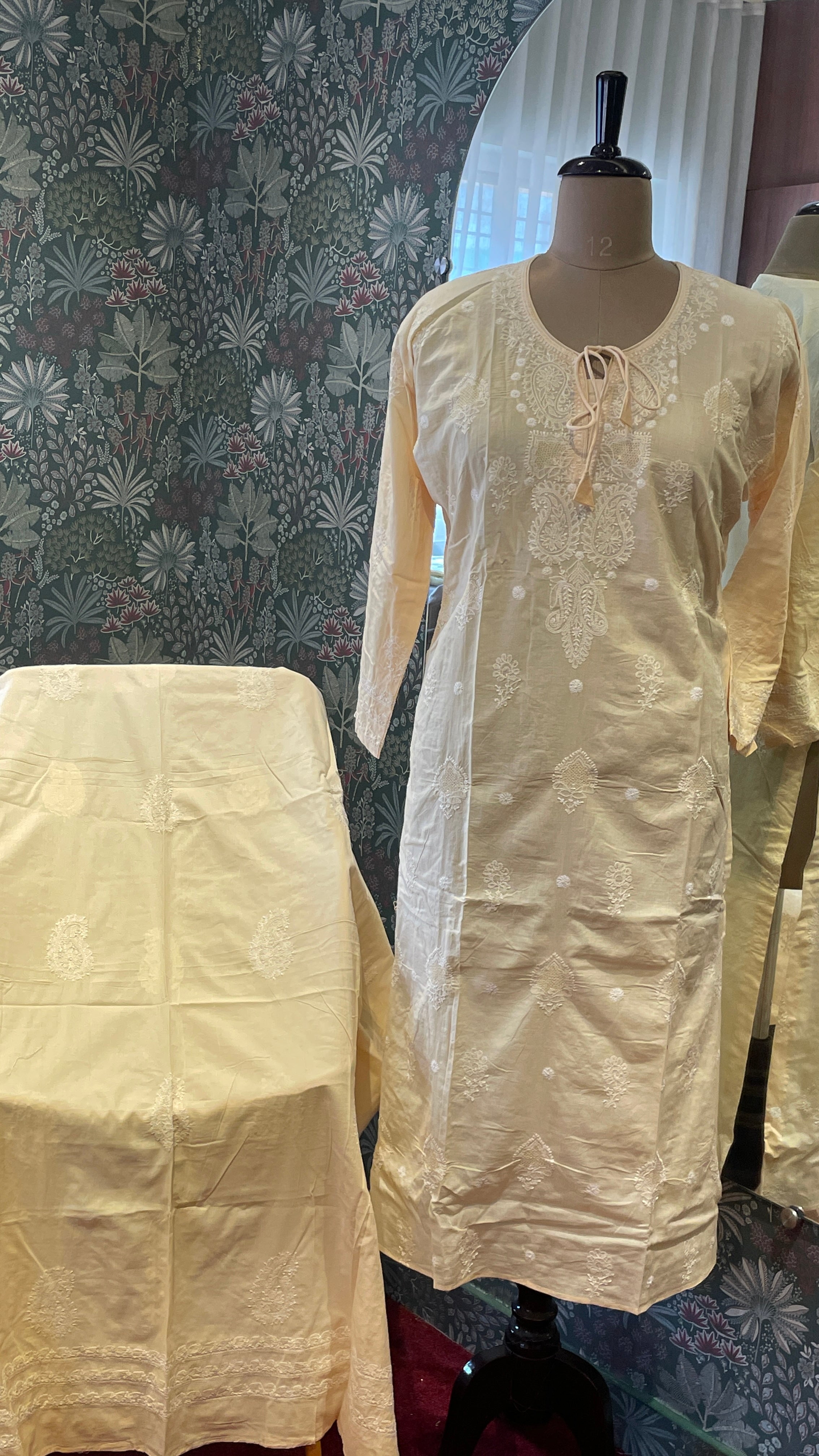 Semistitched Cotton Suit Set