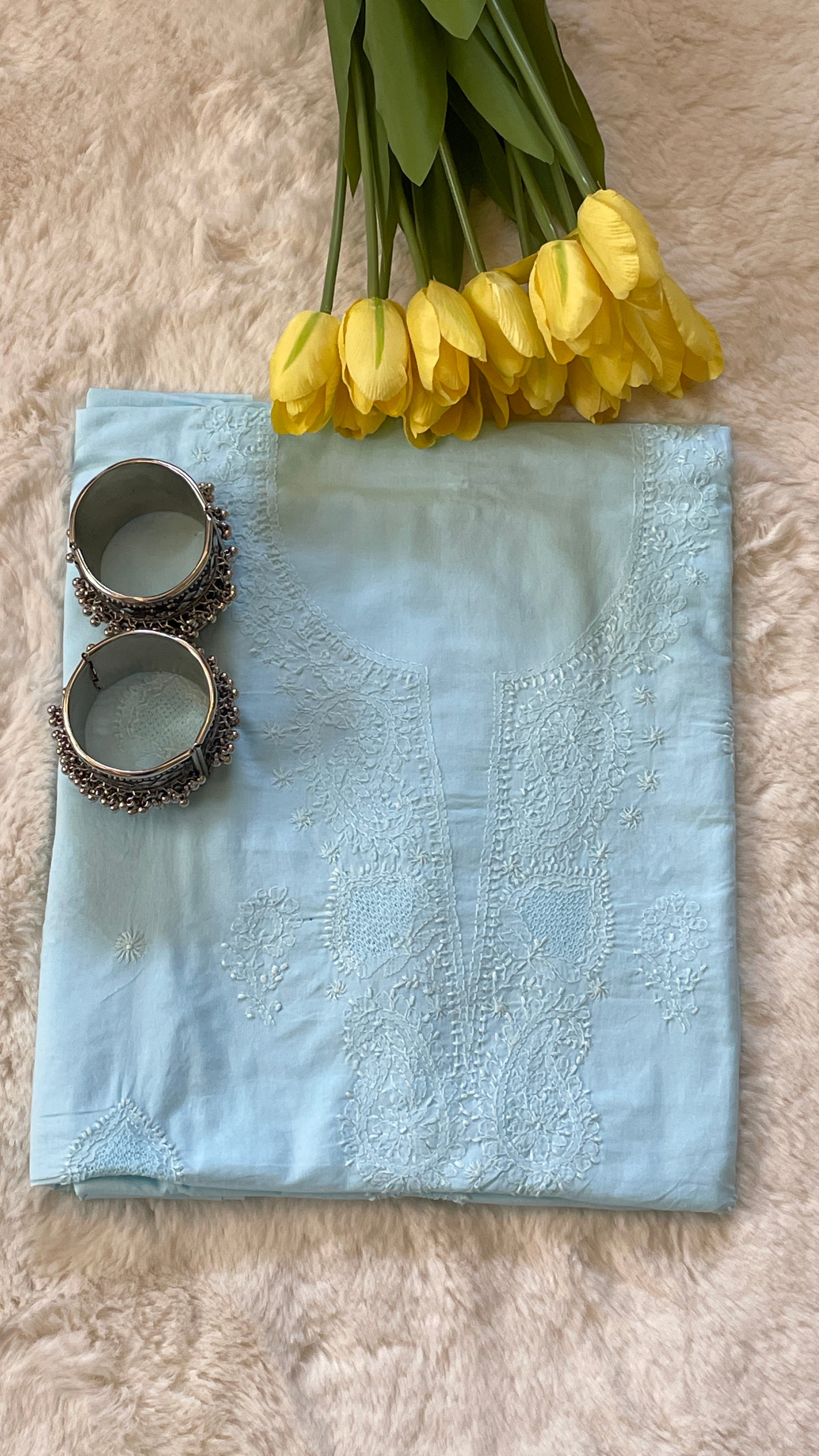 Pure Cotton Chikankari Suit Set