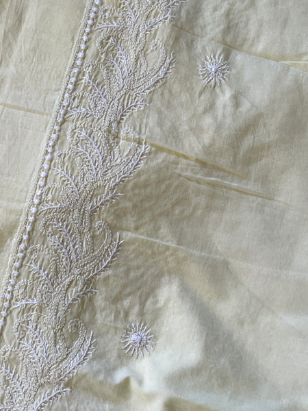Pure Cotton Chikankari Unstitched Suit Set