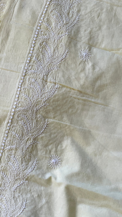 Pure Cotton Chikankari Unstitched Suit Set