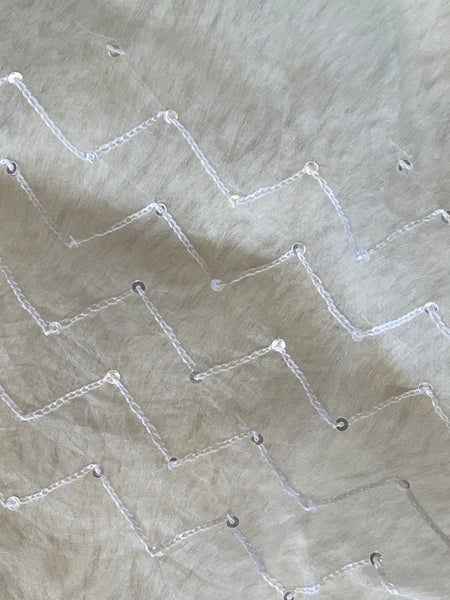 Organza Chikankari Unstitched Suit Set