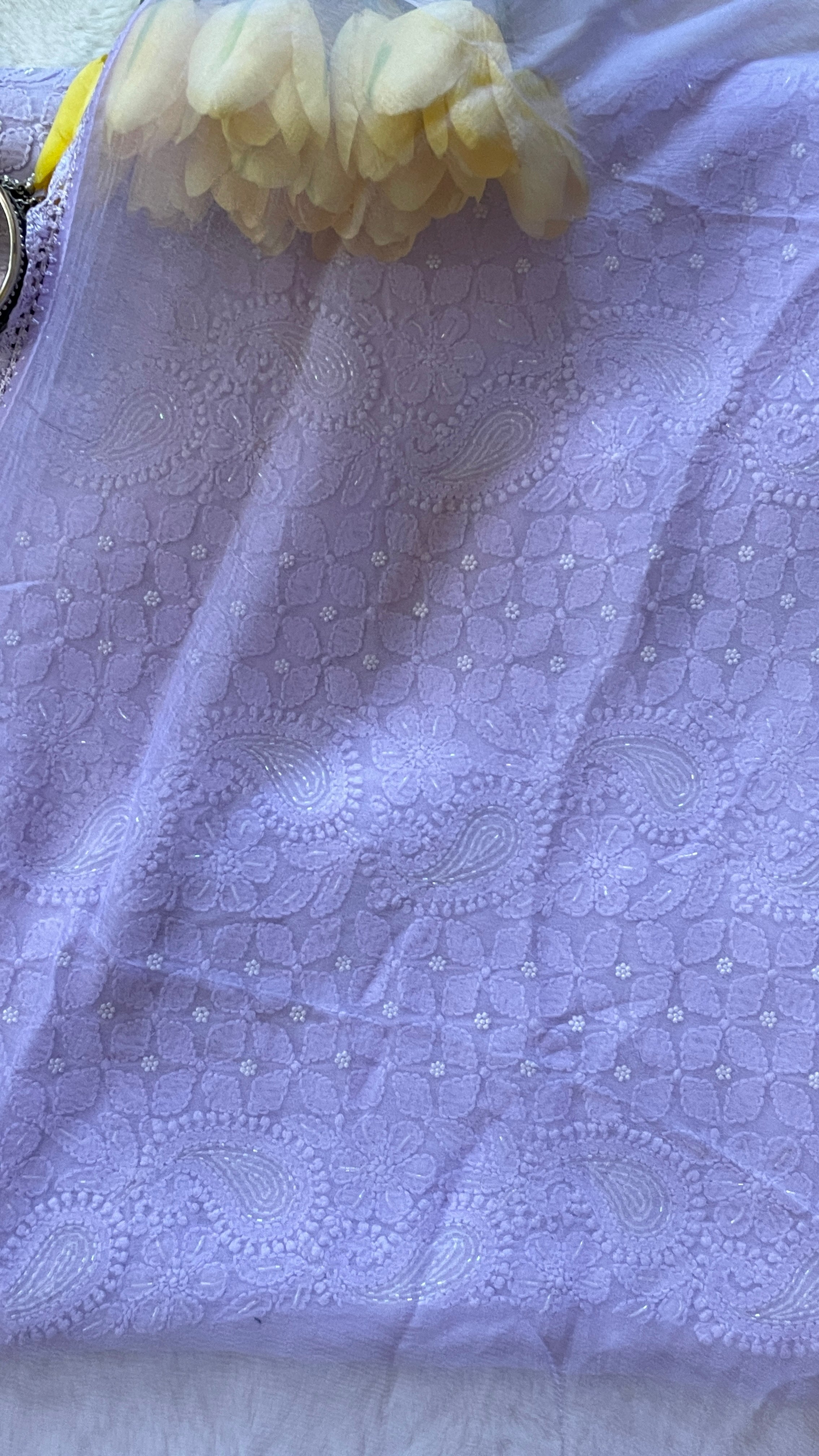 Pure Georgette Chikankari Suit Set