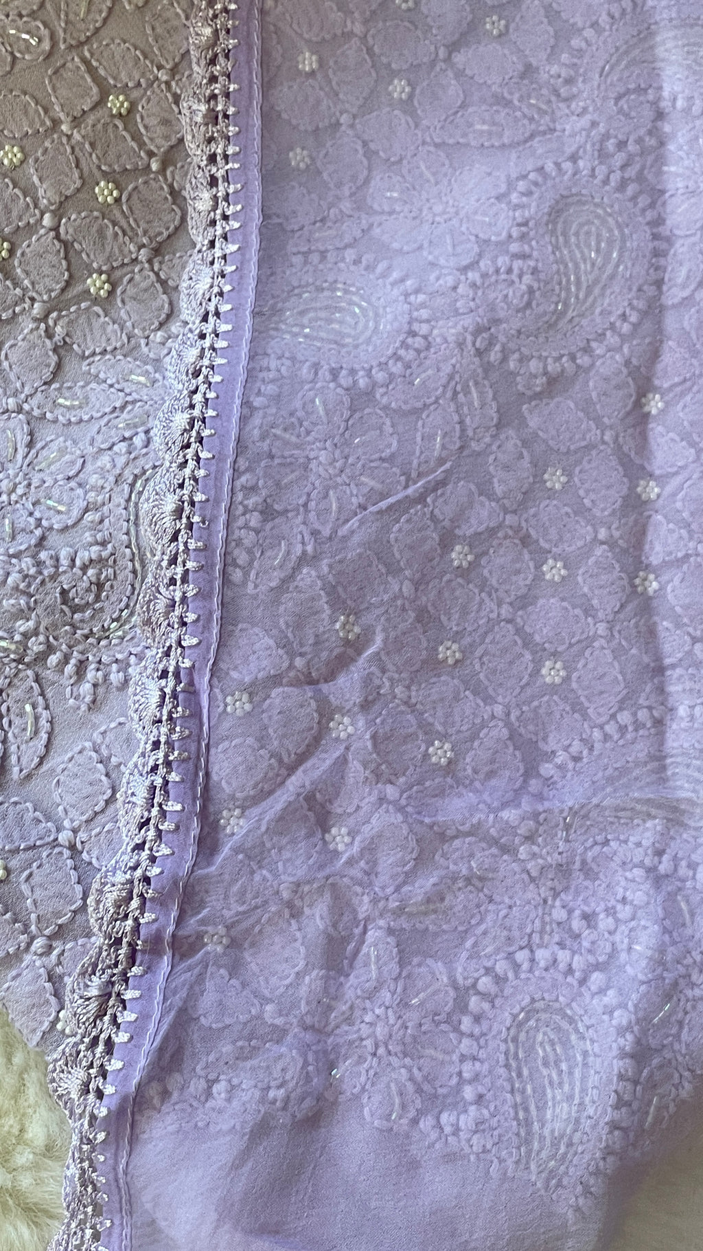 Pure Georgette Chikankari Suit Set
