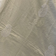 Lemon Yellow Pure Cotton Chikankari Semistitched Suit Set