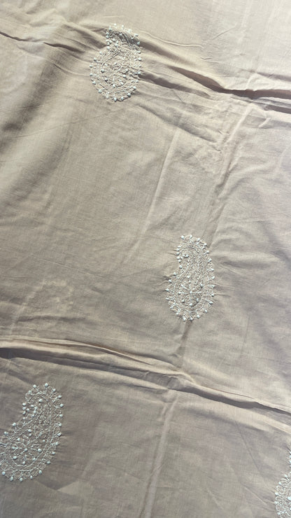 Pure Cotton Chikankari Semistitched Suit Set