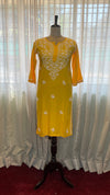 Yellow Rayon Long Kurti