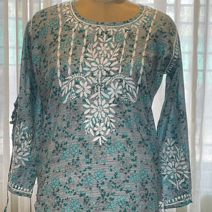 Mulmul dori sleeves kurti set