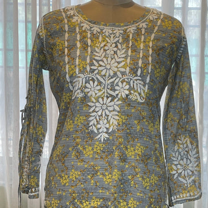 Mulmul Dori Sleeves Kurti Set