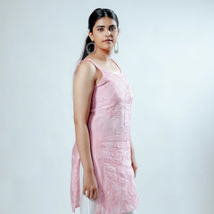 Royale Muslin Pink Sleeveless Kurta