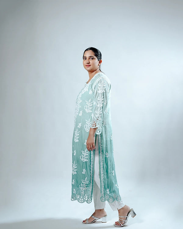 Muslin Cutwork Kurta