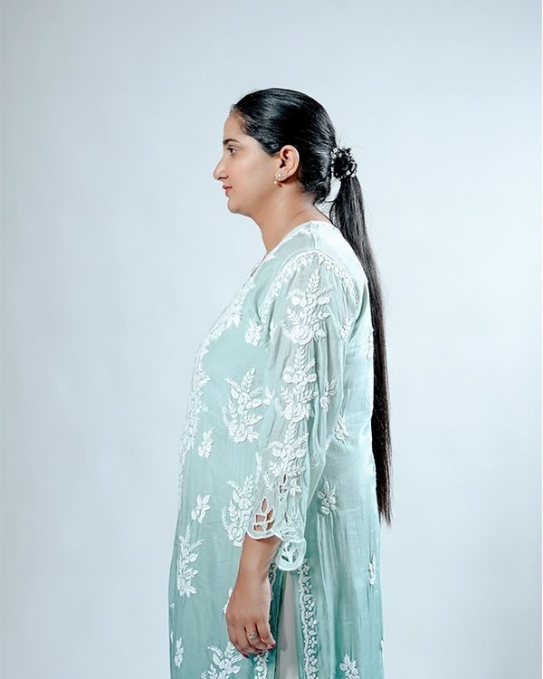Muslin Cutwork Kurta