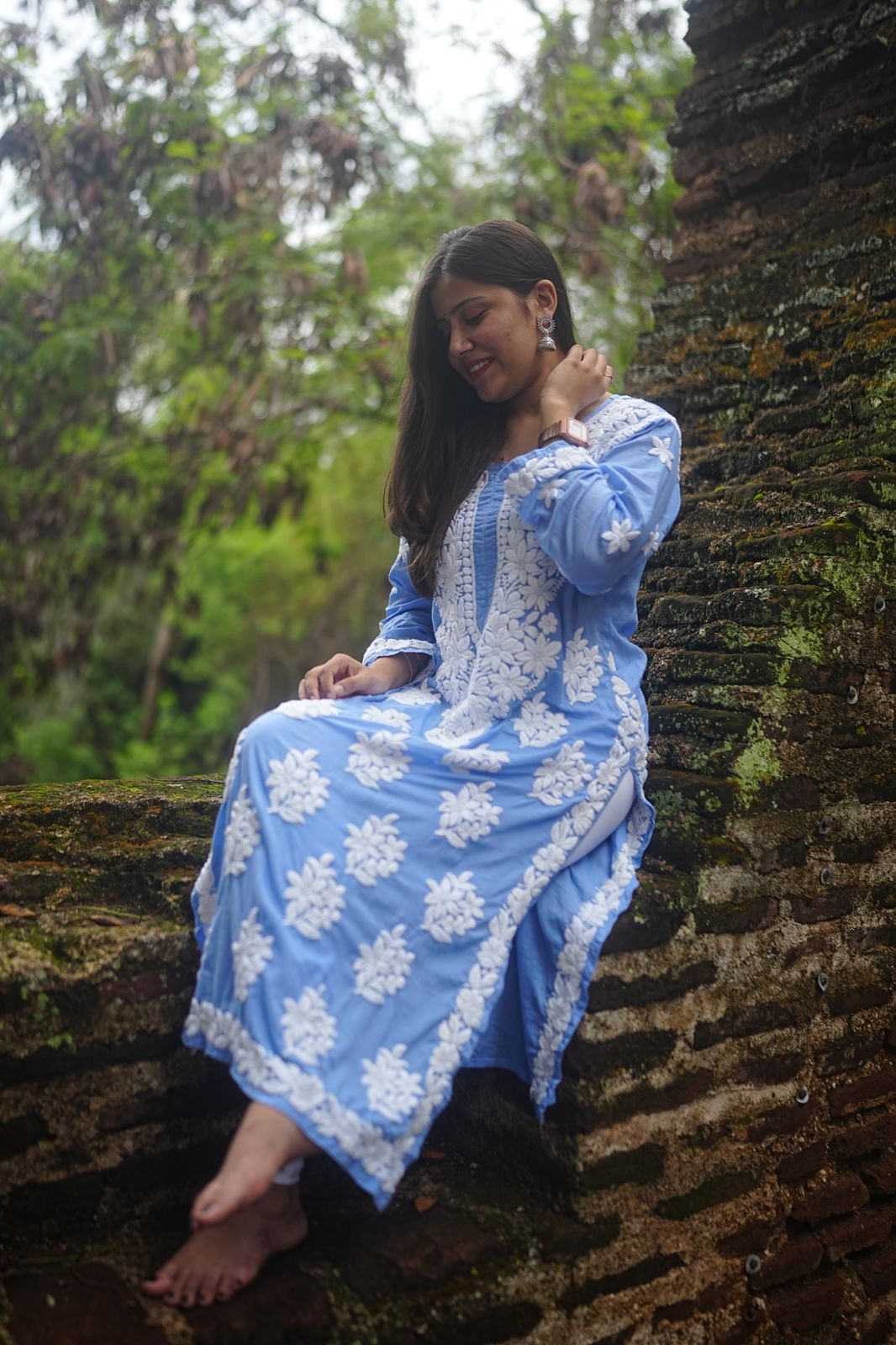 Blue Cotton Kurti