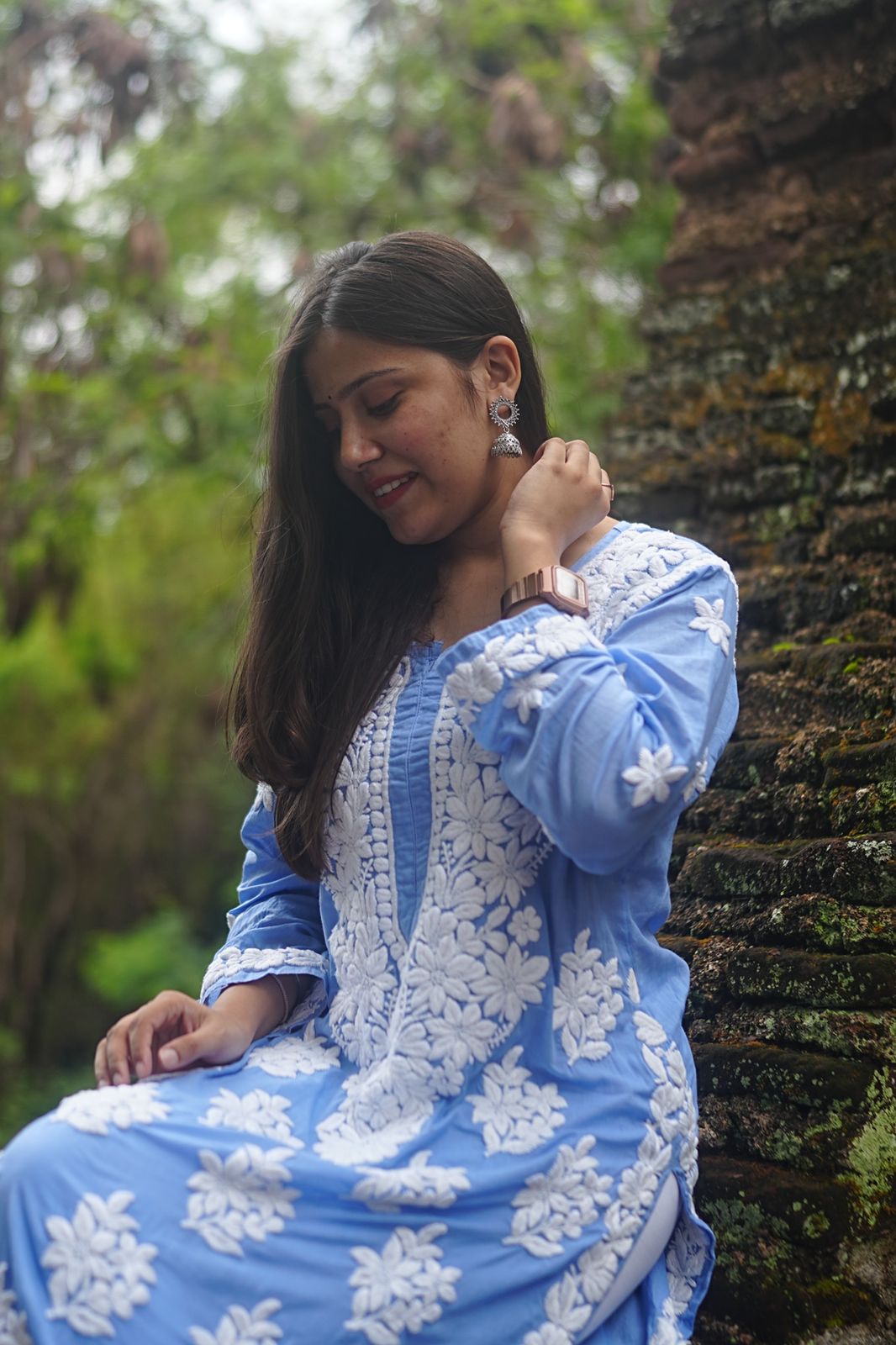 Blue Cotton Kurti