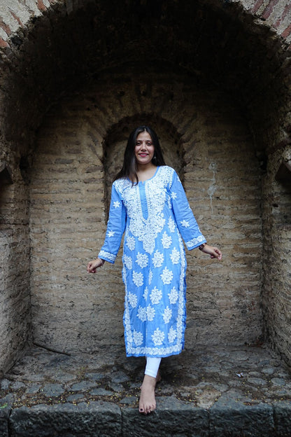 Blue Cotton Kurti