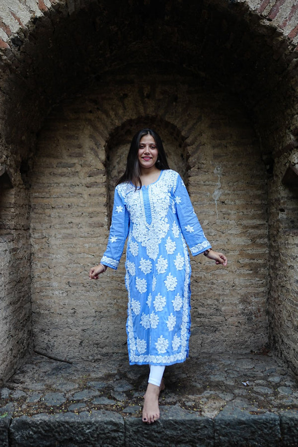 Blue Cotton Kurti