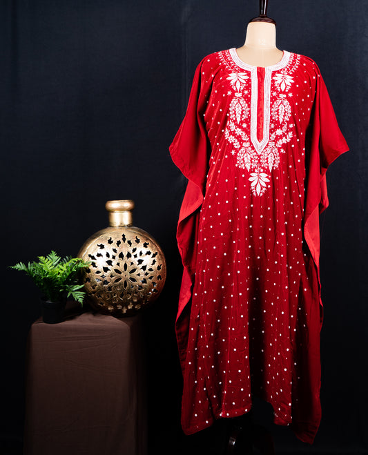 Velvet Red Kaftan