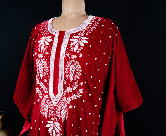 Velvet Red Kaftan