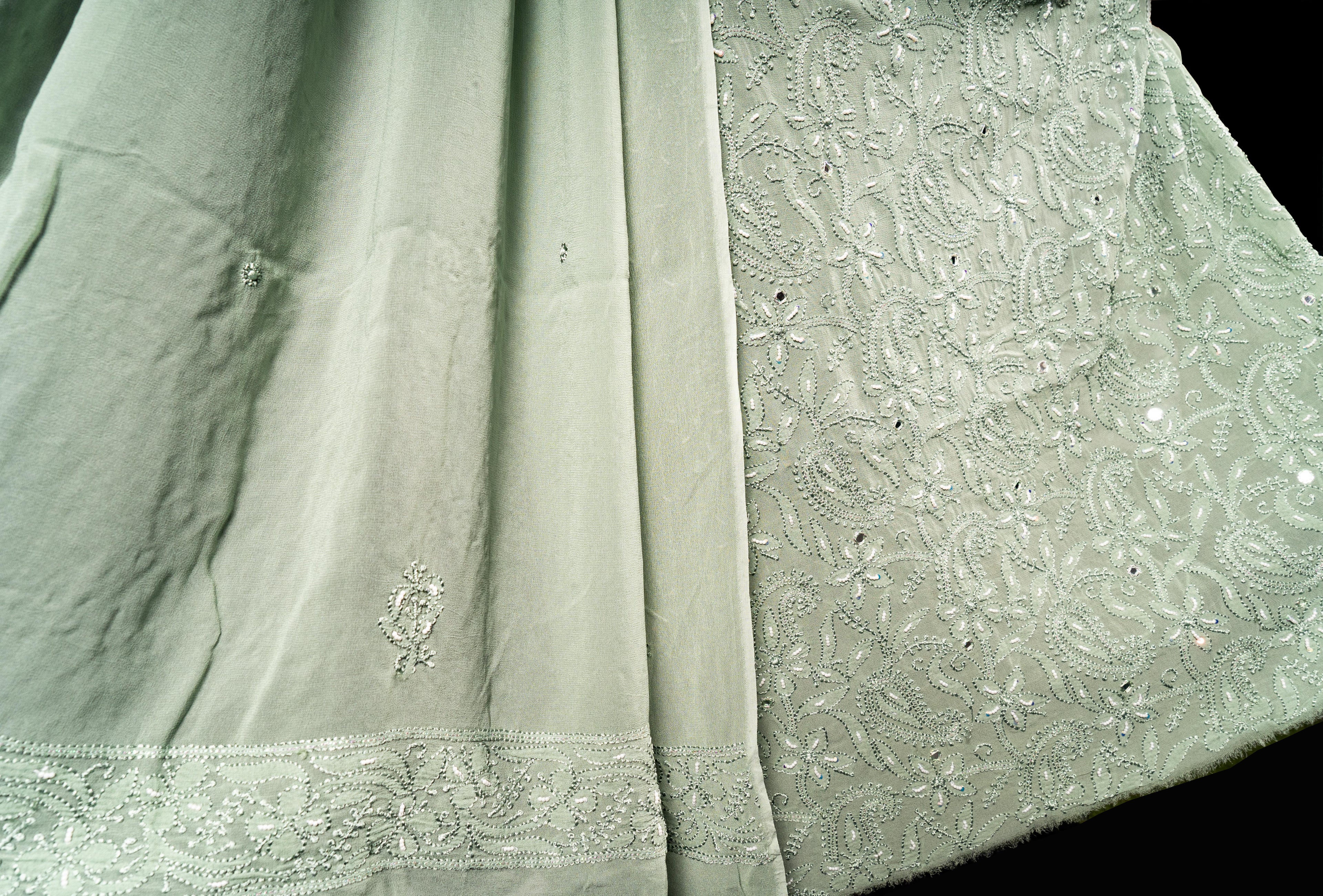 Celadon Green Chikankari Suit Set