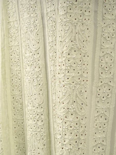 Lemon Yellow Chikankari Unstitched Suit Set
