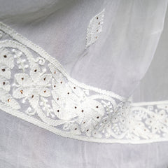 Lemon Yellow Chikankari Unstitched Suit Set