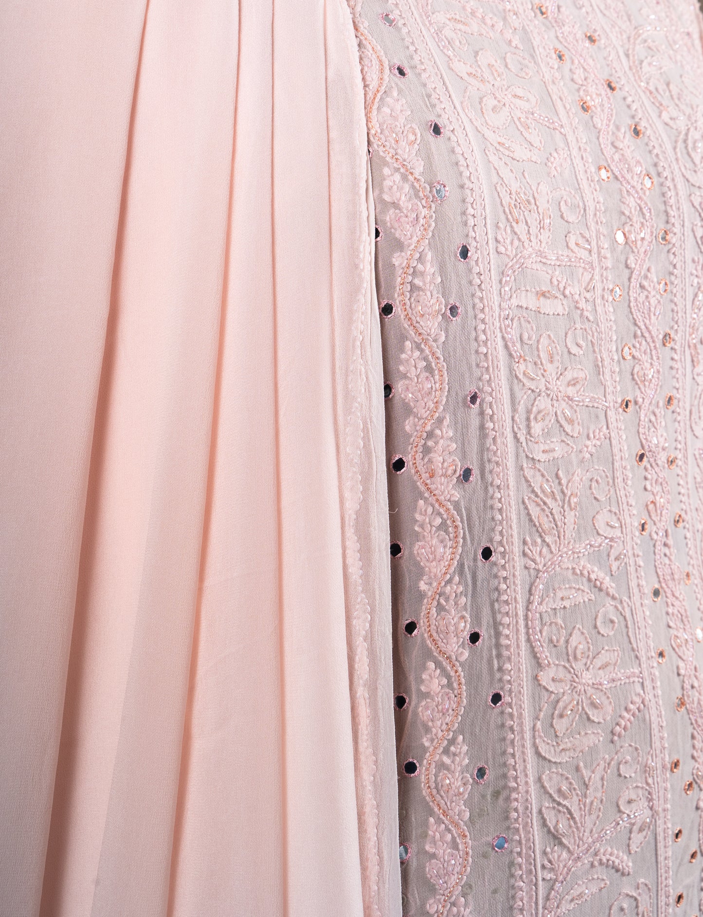 Pastel Pink Anarkali Suit Set