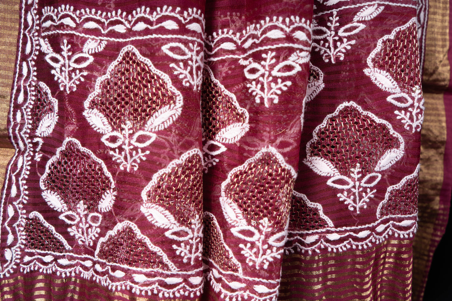 Maroon Silk Suit Set