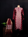 Red Silk Suit Set