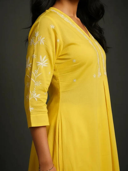 Yellow Readymade Cotton Co-Ord Set
