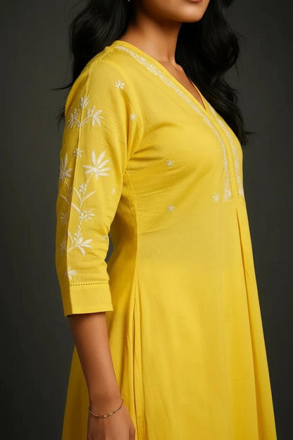 Yellow Readymade Cotton Co-Ord Set