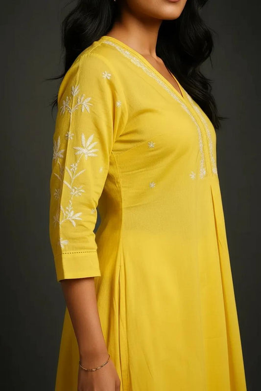 Yellow Readymade Cotton Co-Ord Set