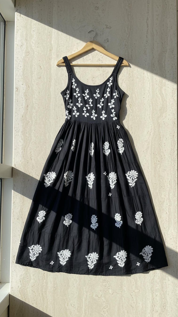 Readymade Modal Satin Black Dress