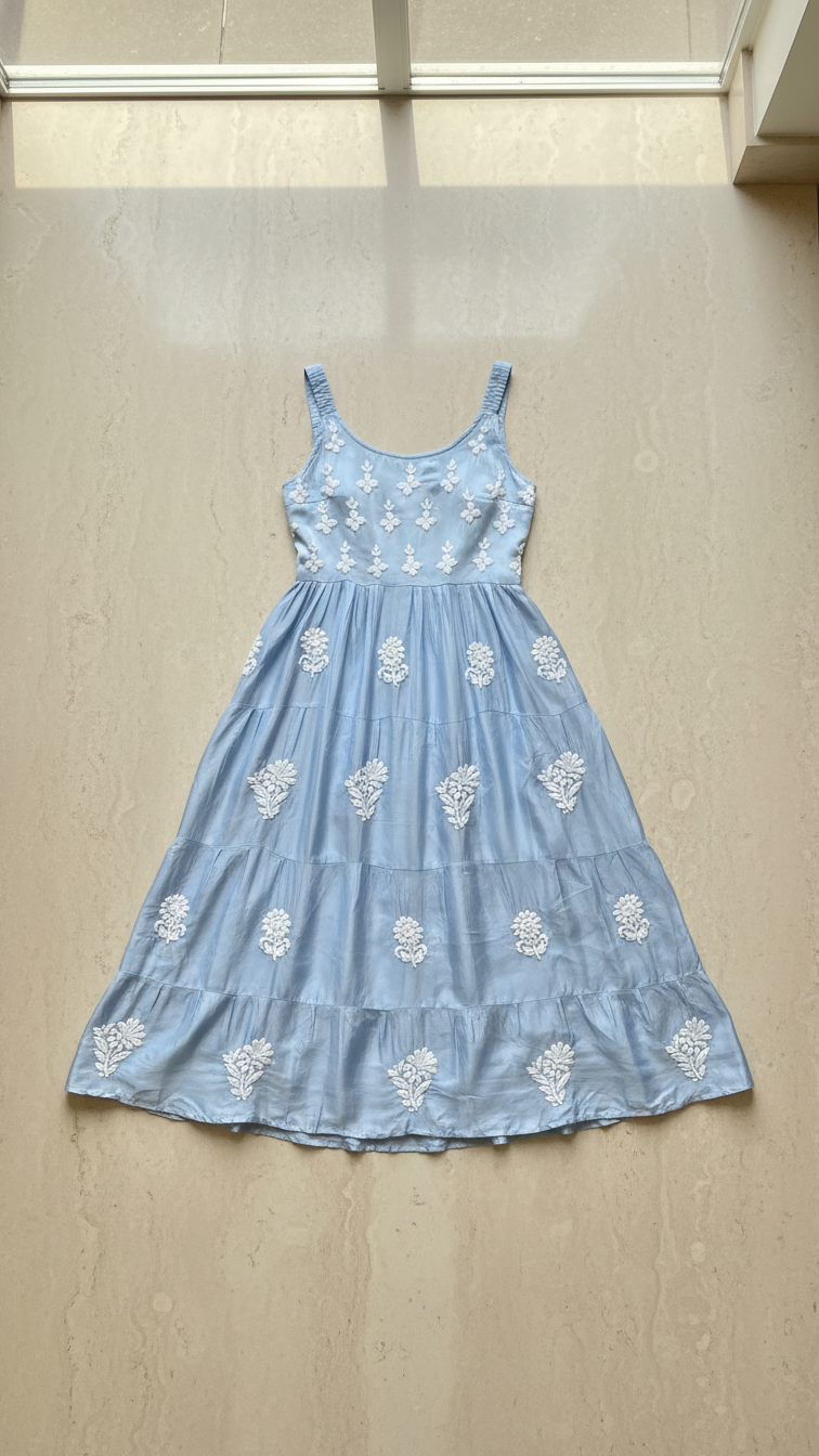 Readymade Modal Satin Blue Dress