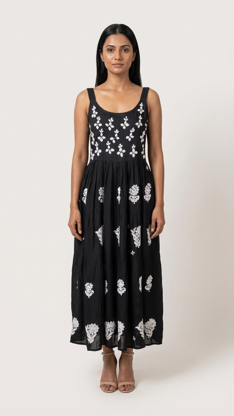 Readymade Modal Satin Black Dress