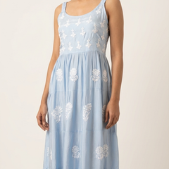 Readymade Modal Satin Blue Dress