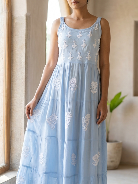 Readymade Modal Satin Blue Dress