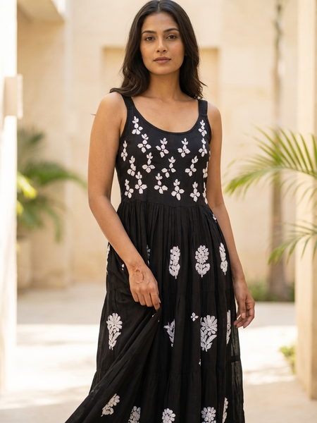 Readymade Modal Satin Black Dress