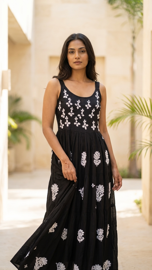 Readymade Modal Satin Black Dress