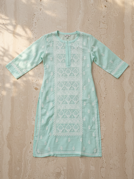 Readymade Cotton Kurta in Sea Green Kurta