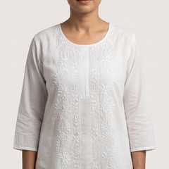Light Blue Muslin Top - Shirt