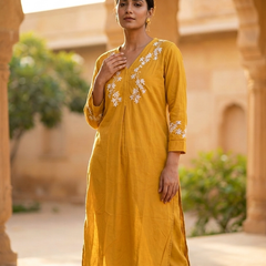 Yellow Readymade Cotton Co-ord Set