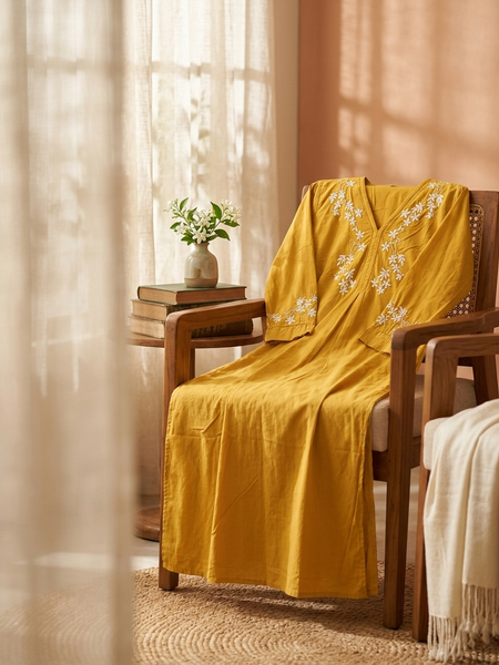 Yellow Readymade Cotton Co-ord Set