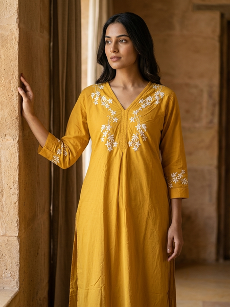 Yellow Readymade Cotton Co-ord Set