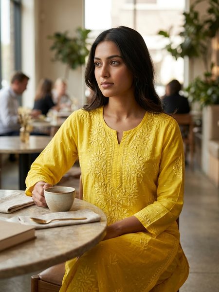 Chanderi Banarasi Butti Chikankari Co-ord Set