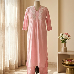 Pink Readymade Cotton Co-ord Set Design3
